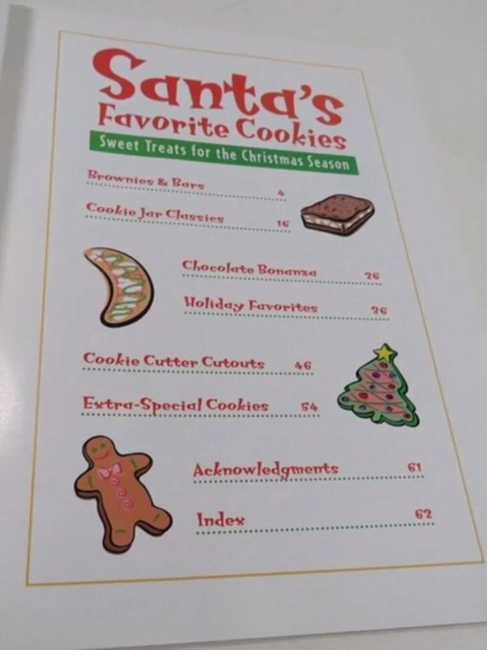 Santa's Favorite Cookies Cookbook Paperback 64pgs
